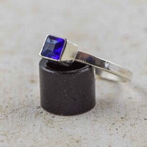 Solitaire saffier Vierkant