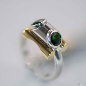 Ring buisje wit - geel